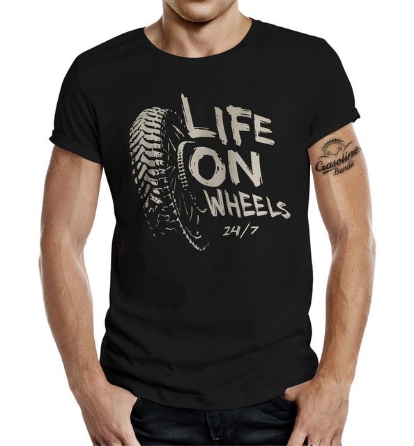 GASOLINE BANDIT® T-Shirt für Biker: Life on Wheels günstig online kaufen