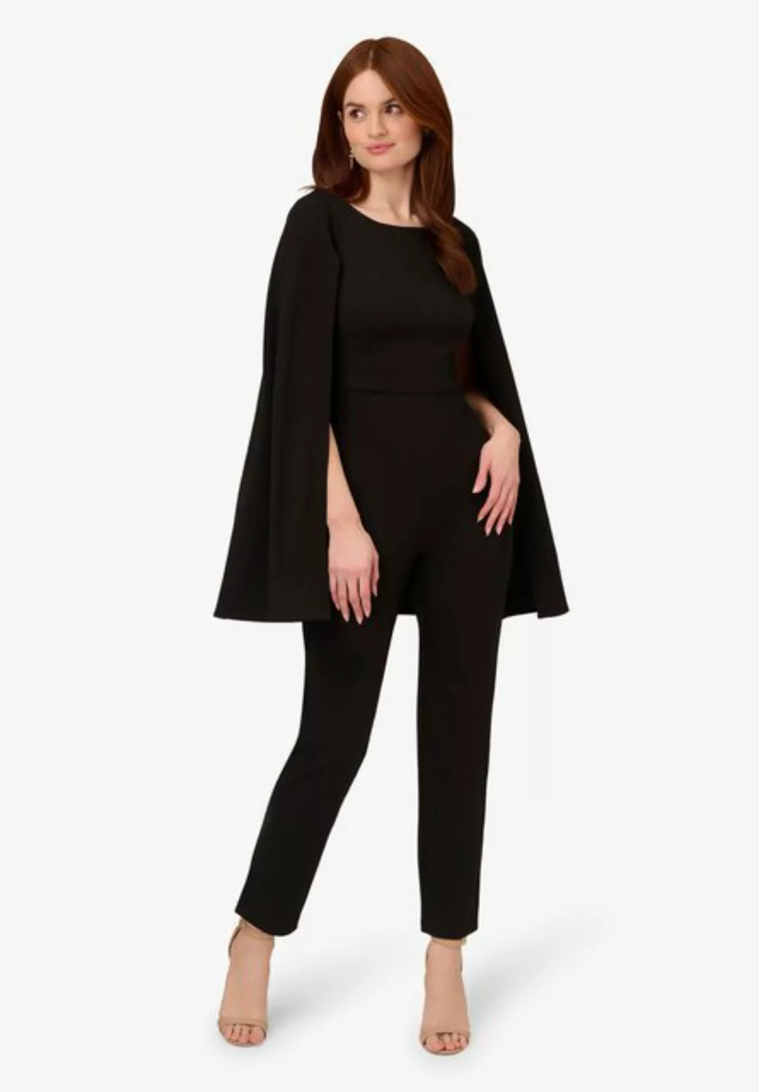 Adrianna Papell Jumpsuit Knit Crepe Cape Jumpsuit Date-Abend, Abendessen, H günstig online kaufen