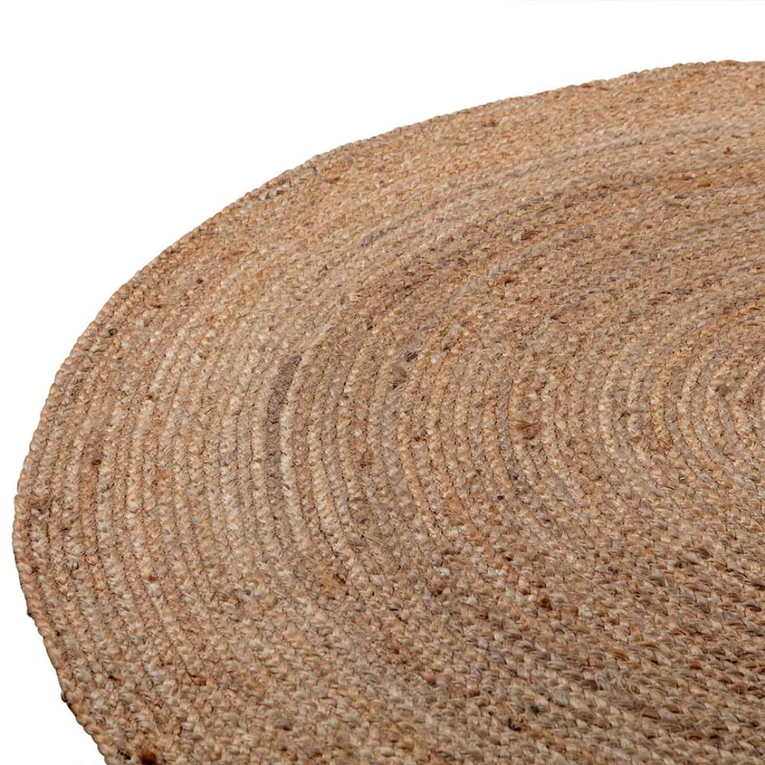 Jute Teppiche rund in Beige 150 cm Durchmesser (2er Set) günstig online kaufen