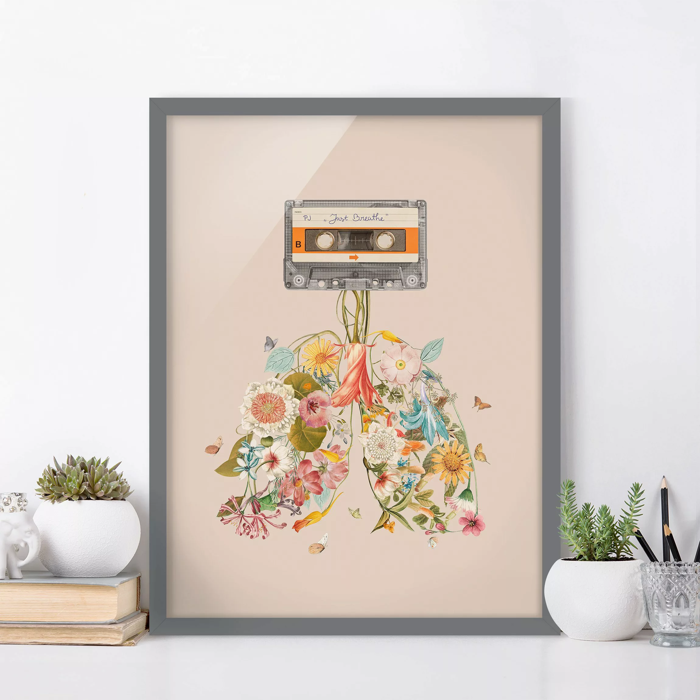 Bild mit Rahmen Enkel Dika - Florale Lunge günstig online kaufen