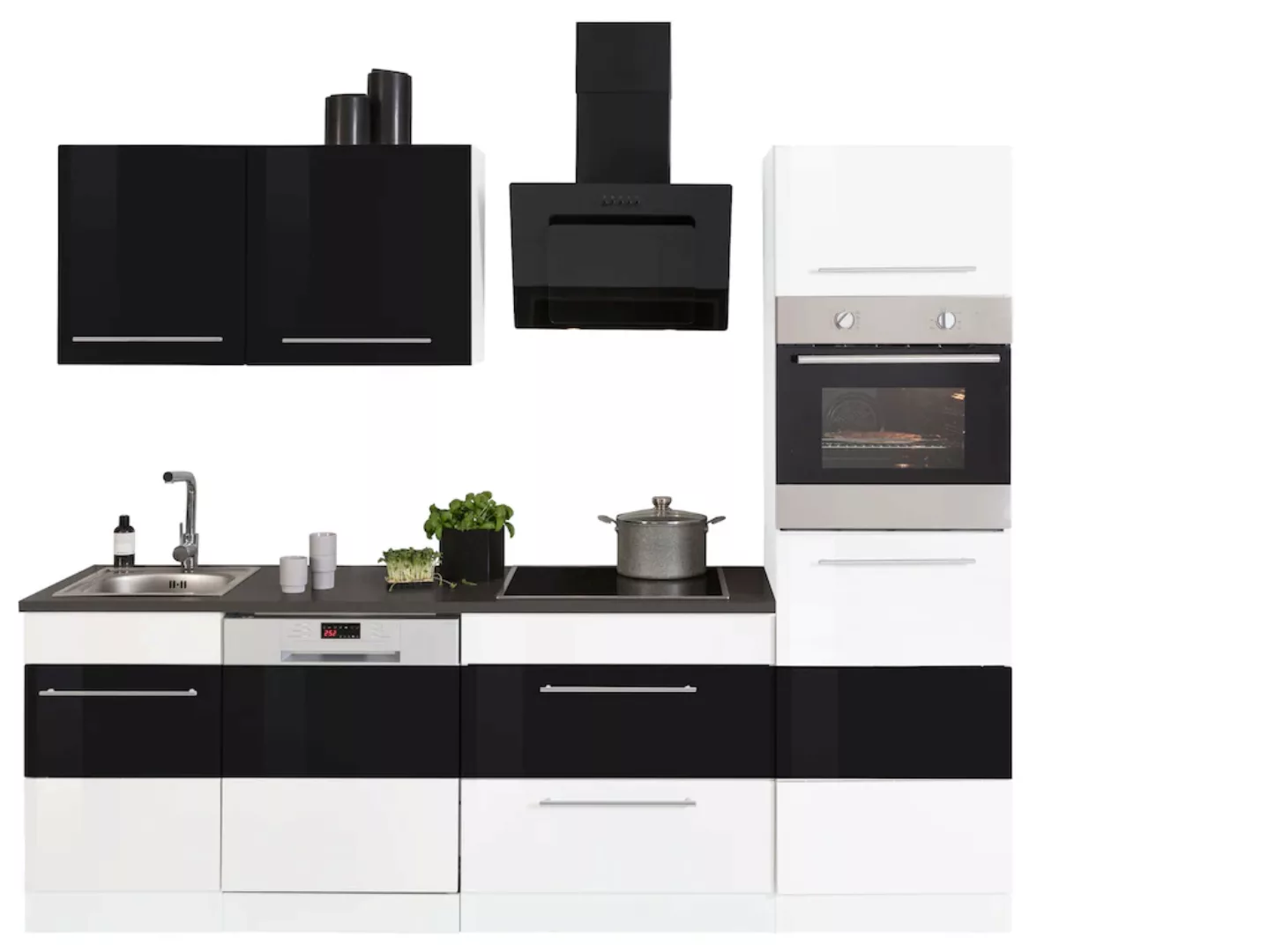 HELD MÖBEL Küchenzeile "Trient", mit E-Geräten, Breite 250 cm günstig online kaufen