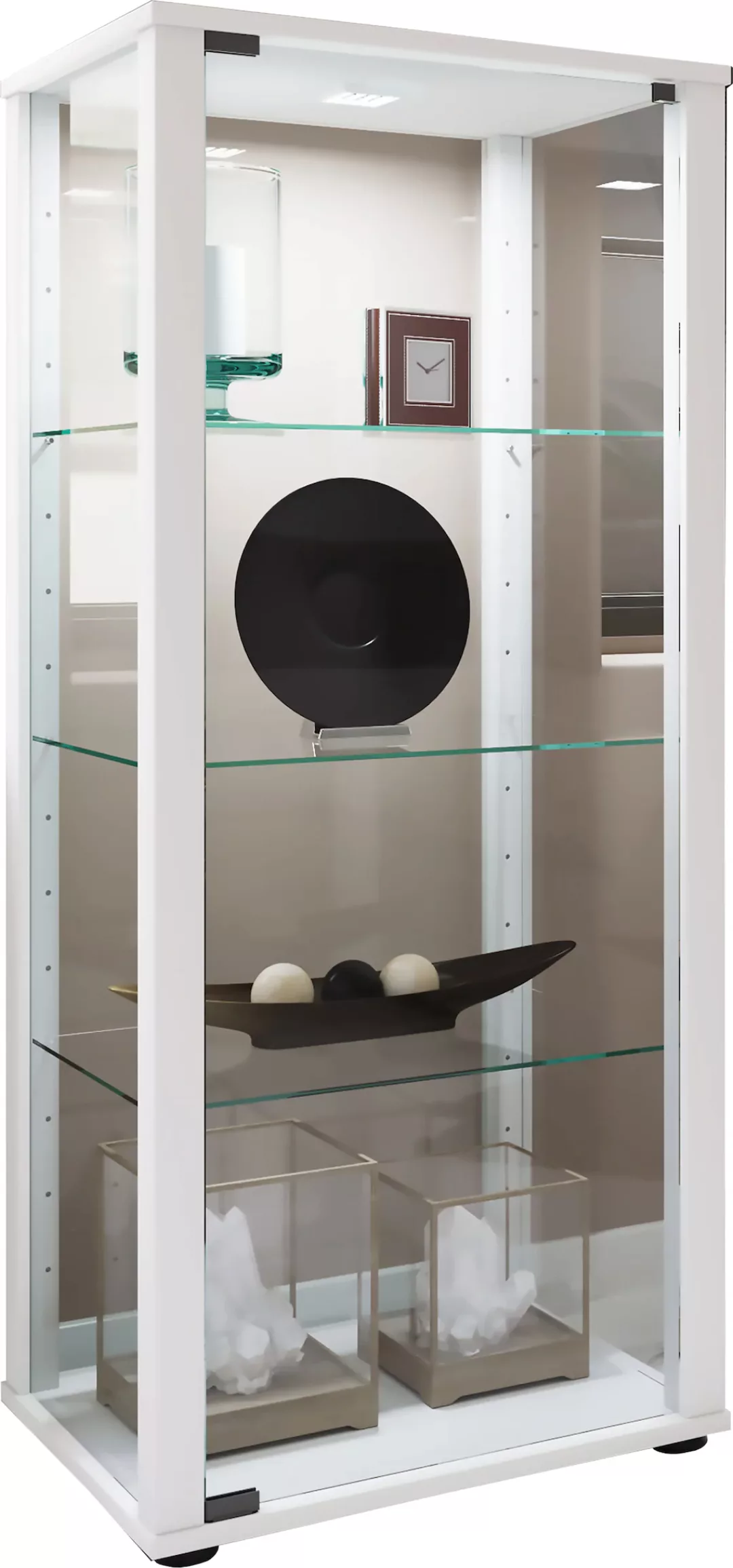 VCM Vitrine "VCM Glasvitrine stehend  Vitrine Glas mit ESG-Sicherheitsglas günstig online kaufen