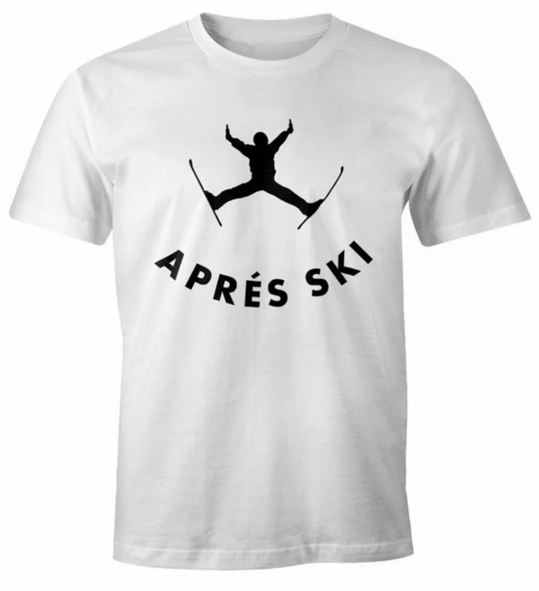MoonWorks Print-Shirt Herren T-Shirt Apres Ski Sprung Bier Fun-Shirt Moonwo günstig online kaufen