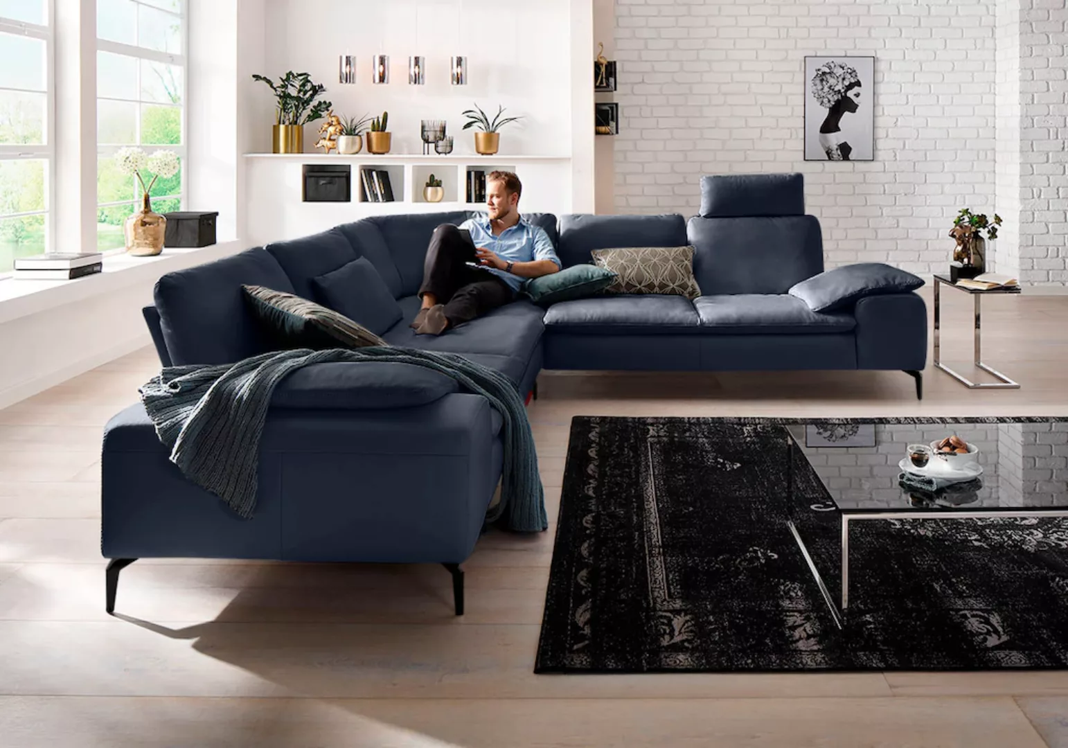 W.SCHILLIG Ecksofa "valentinoo, Designsofa, elegant und bequem, L-Form", (S günstig online kaufen