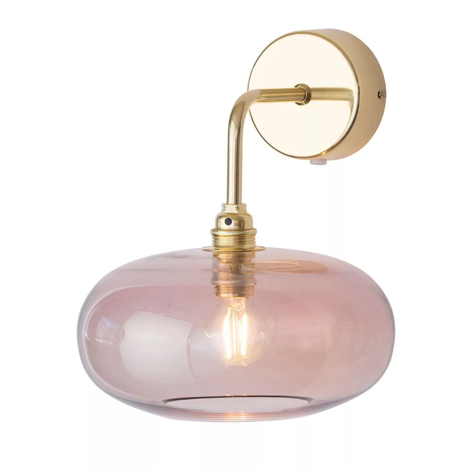 EBB & FLOW Horizon Arm-Wandlampe gold/rosa Ø 21 cm günstig online kaufen