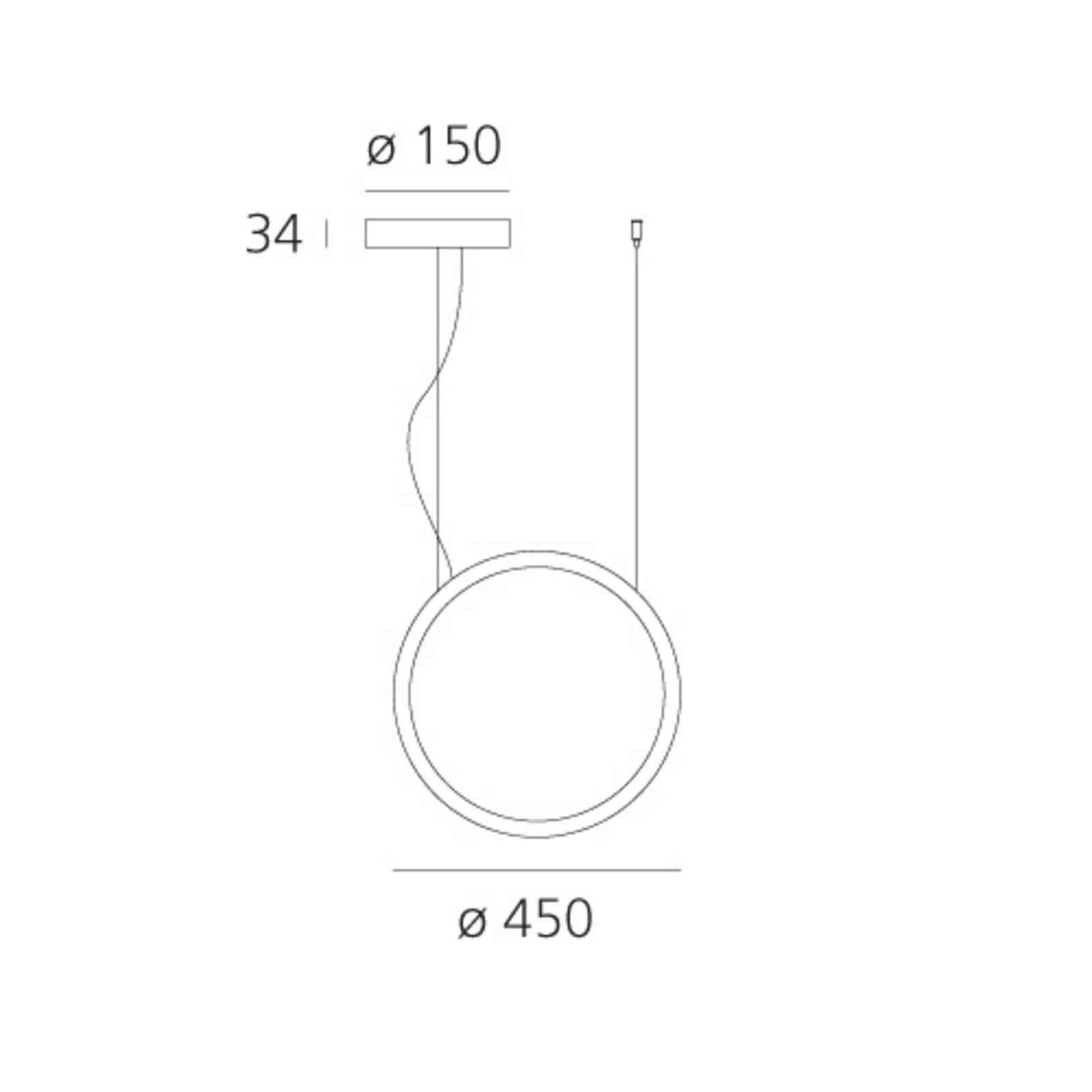 Artemide O LED-Außen-Hängeleuchte Ø 45 cm günstig online kaufen