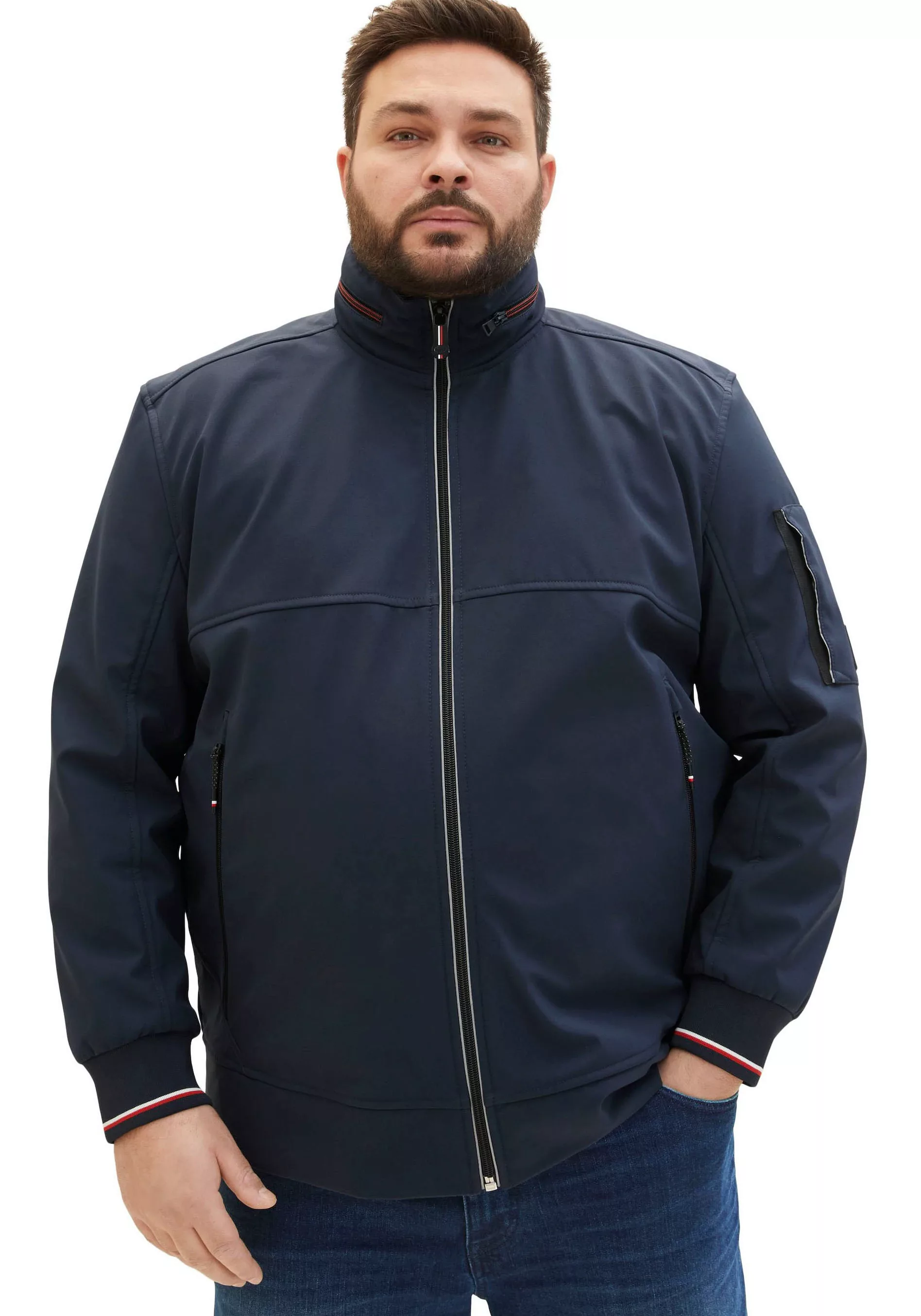 TOM TAILOR PLUS Softshelljacke mit Logo-Badge am Ärmel günstig online kaufen