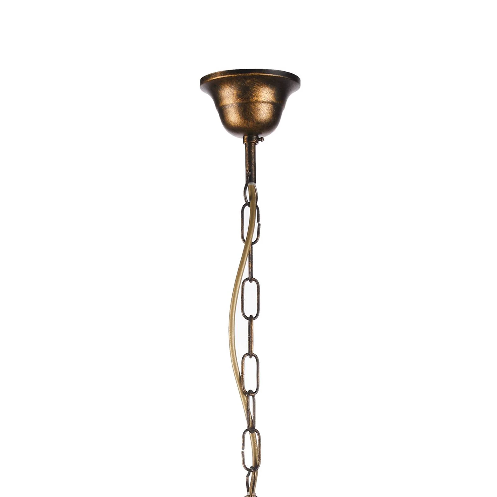 Kronleuchter Delia, bronzefarben, 5-flammig, Ø 68 cm günstig online kaufen