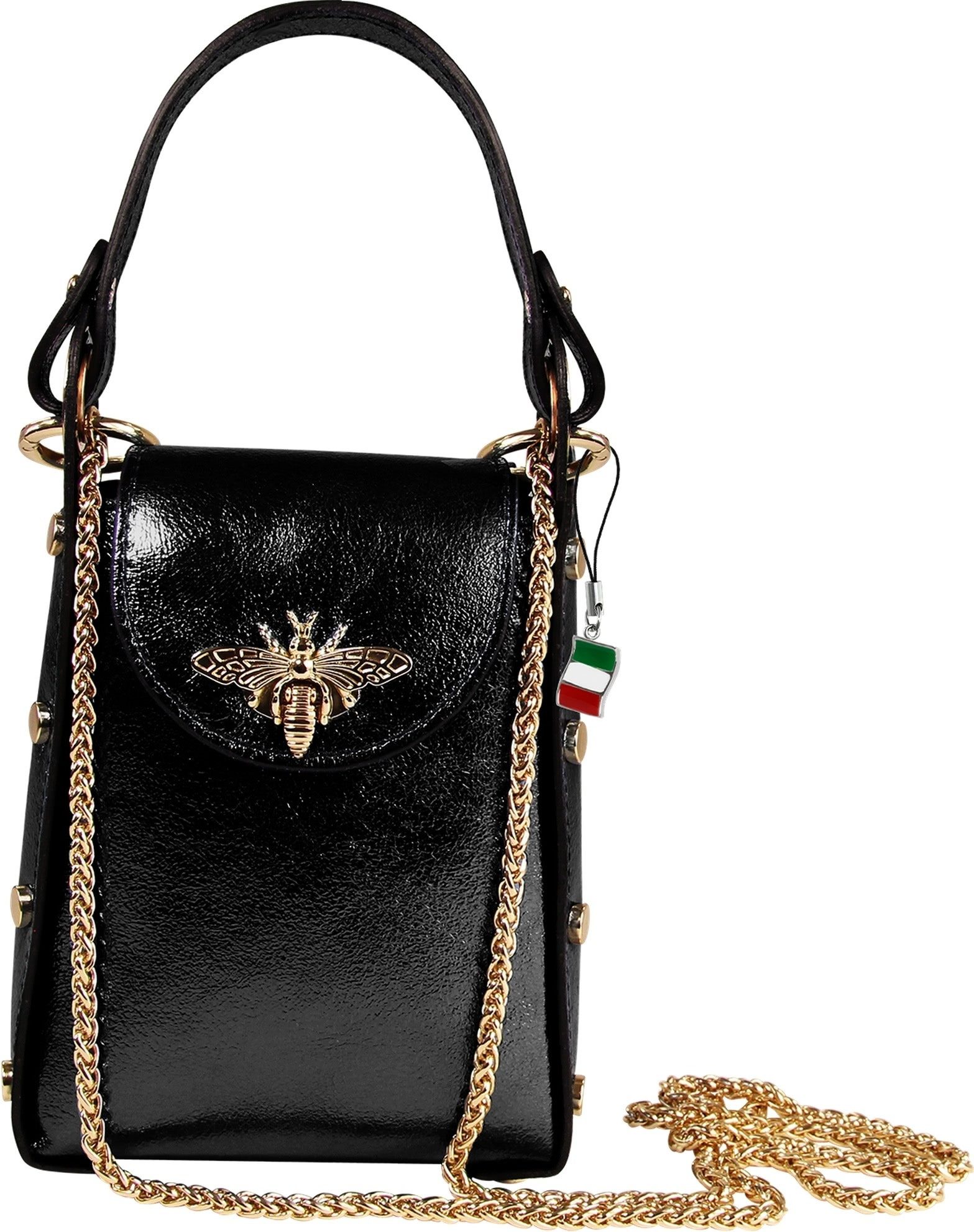 FLORENCE Umhängetasche Florence Tasche schwarz Leder günstig online kaufen