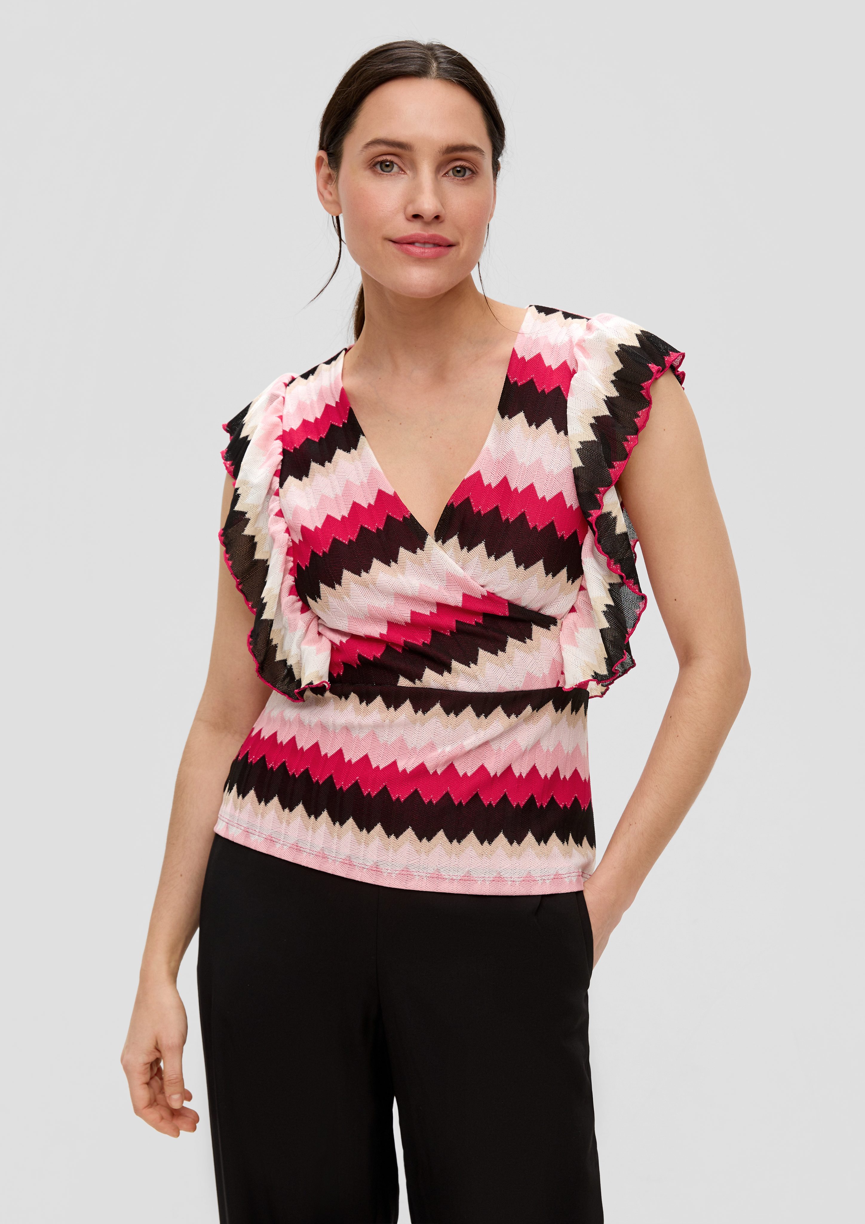 s.Oliver BLACK LABEL Kurzarmshirt Shirt mit günstig online kaufen