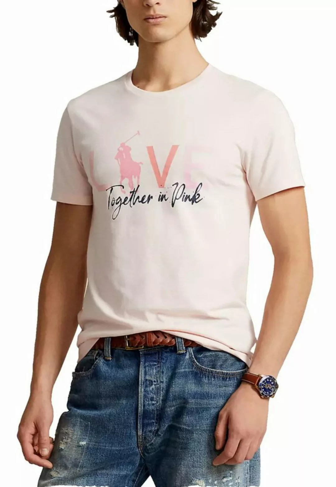 Polo Ralph Lauren T-Shirt Pink Pony T-Shirt Shirt Custom Slim Fit Tee Toget günstig online kaufen