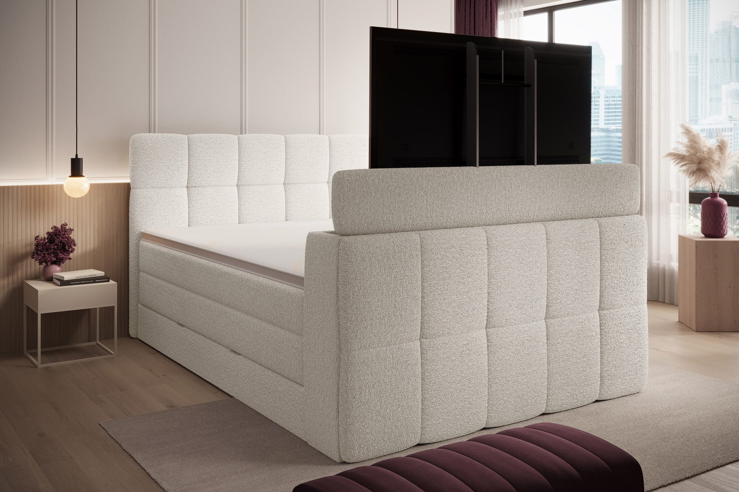 wonello Boxspringbett Madison 3 mit TV-Lift, günstig online kaufen