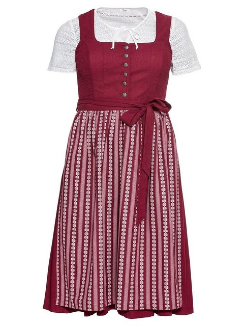 Sheego Dirndl "Große Größen", in Midilänge, mit Spitzenbluse und Schürze günstig online kaufen