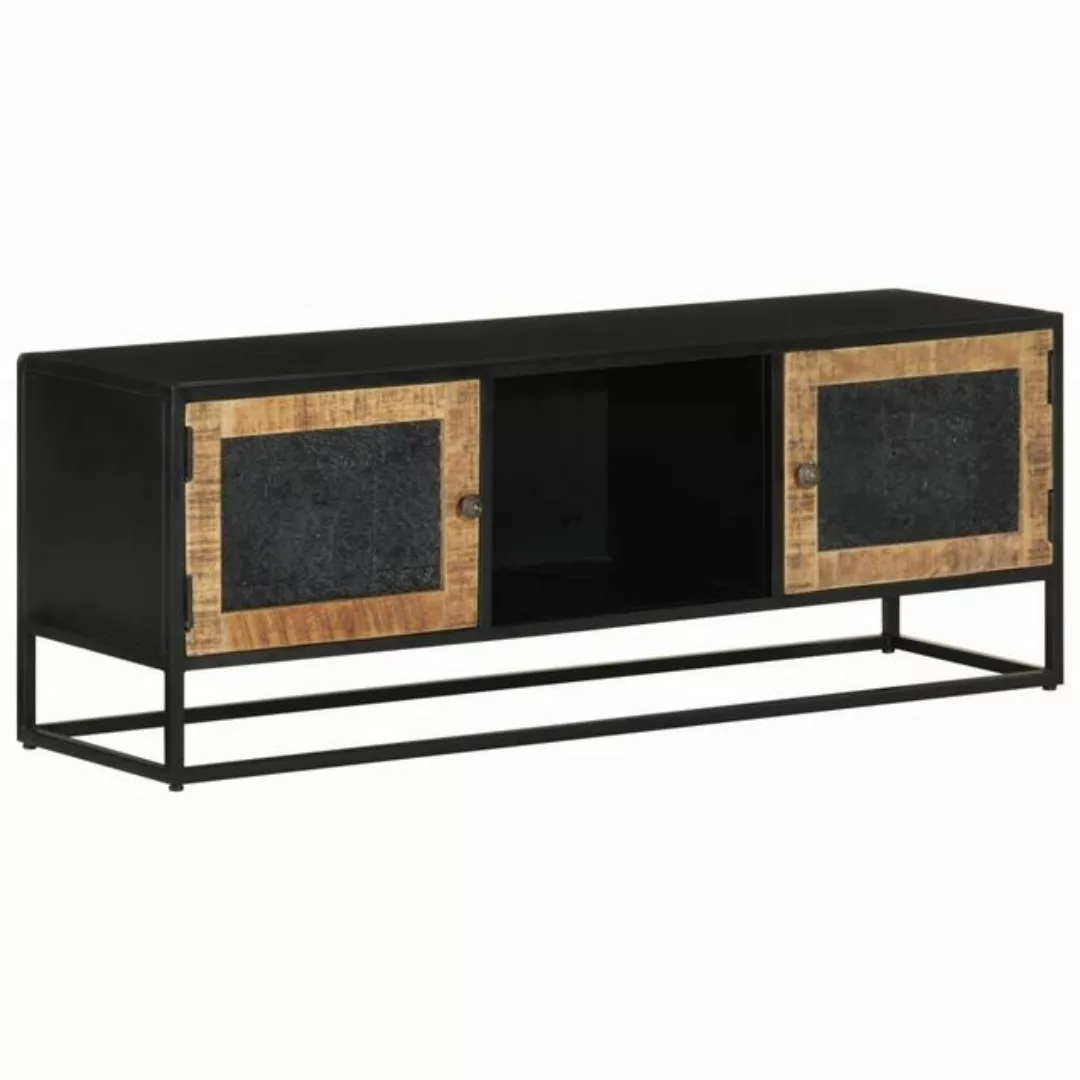 furnicato TV-Schrank 110x30x40 cm Massivholz Mango und Eisen günstig online kaufen