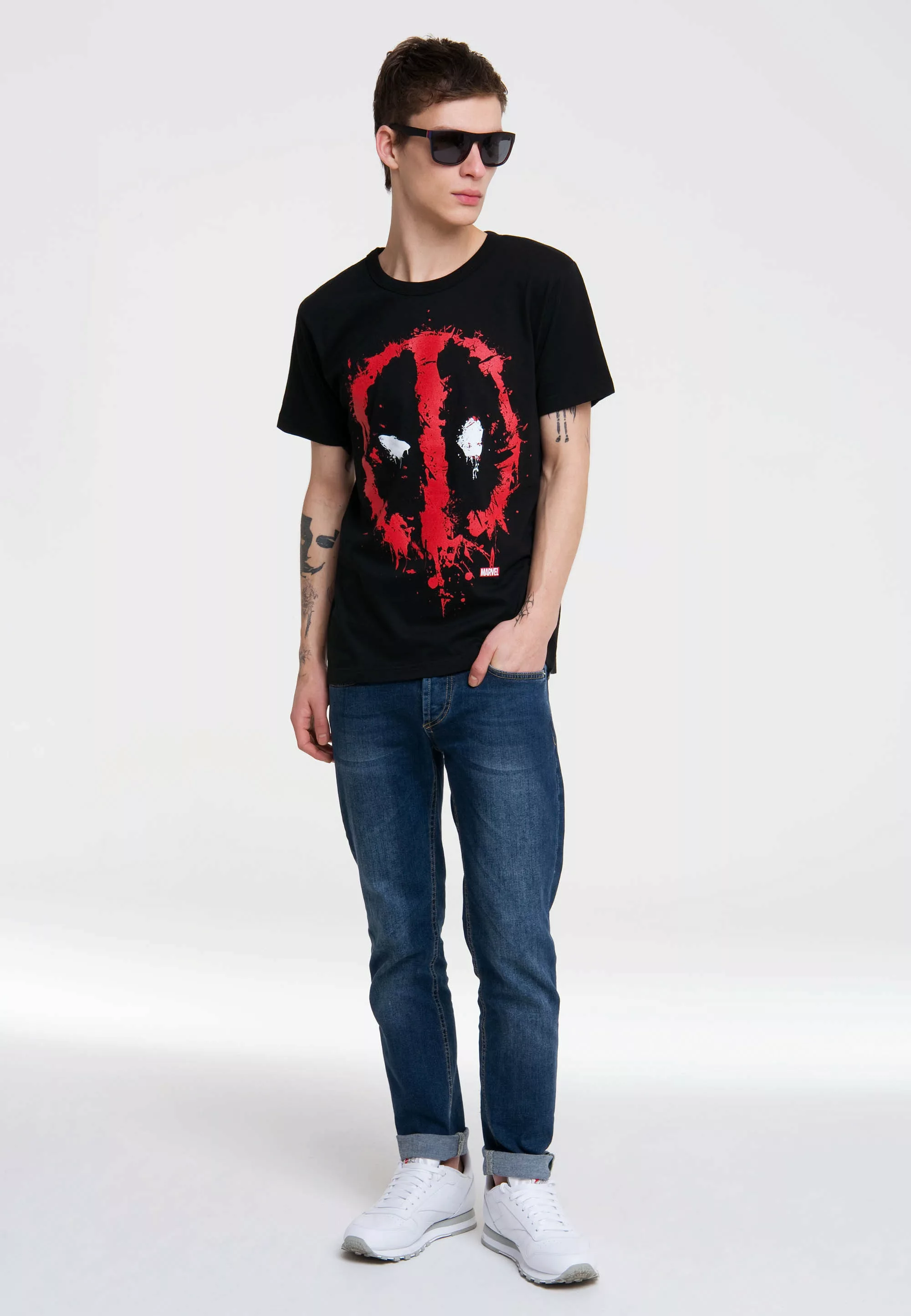 LOGOSHIRT T-Shirt Marvel Deadpool Face mit coolem Print günstig online kaufen