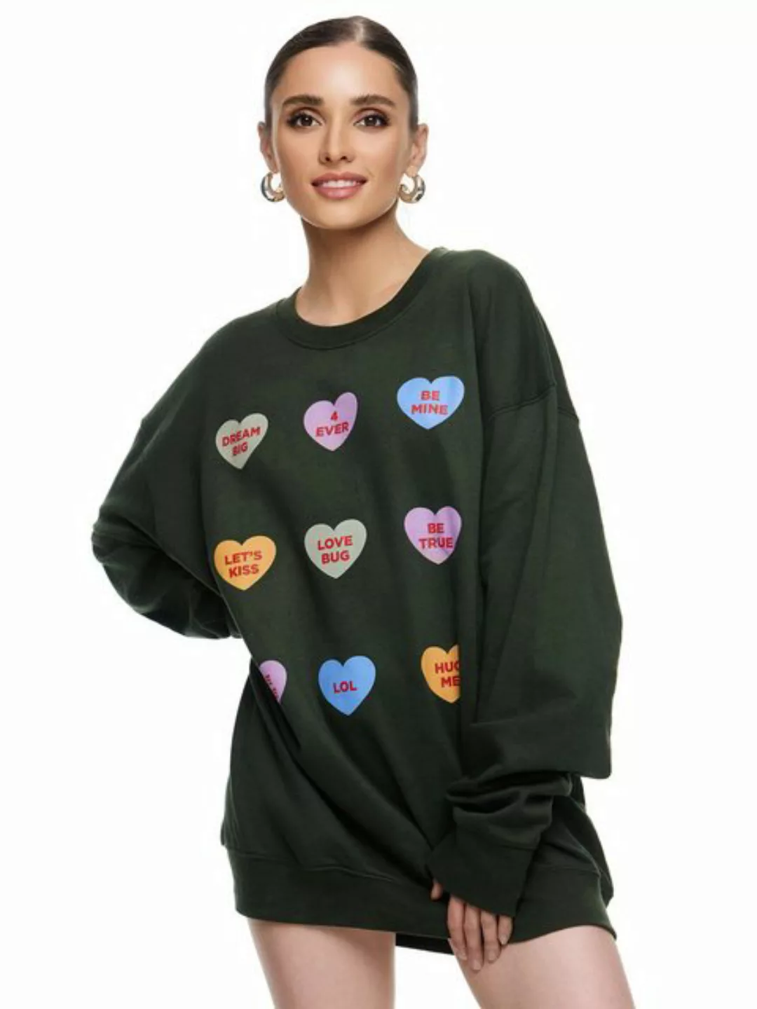 Worldclassca Sweatshirt Worldclassca Oversized Sweatshirt LOVE Print Langar günstig online kaufen