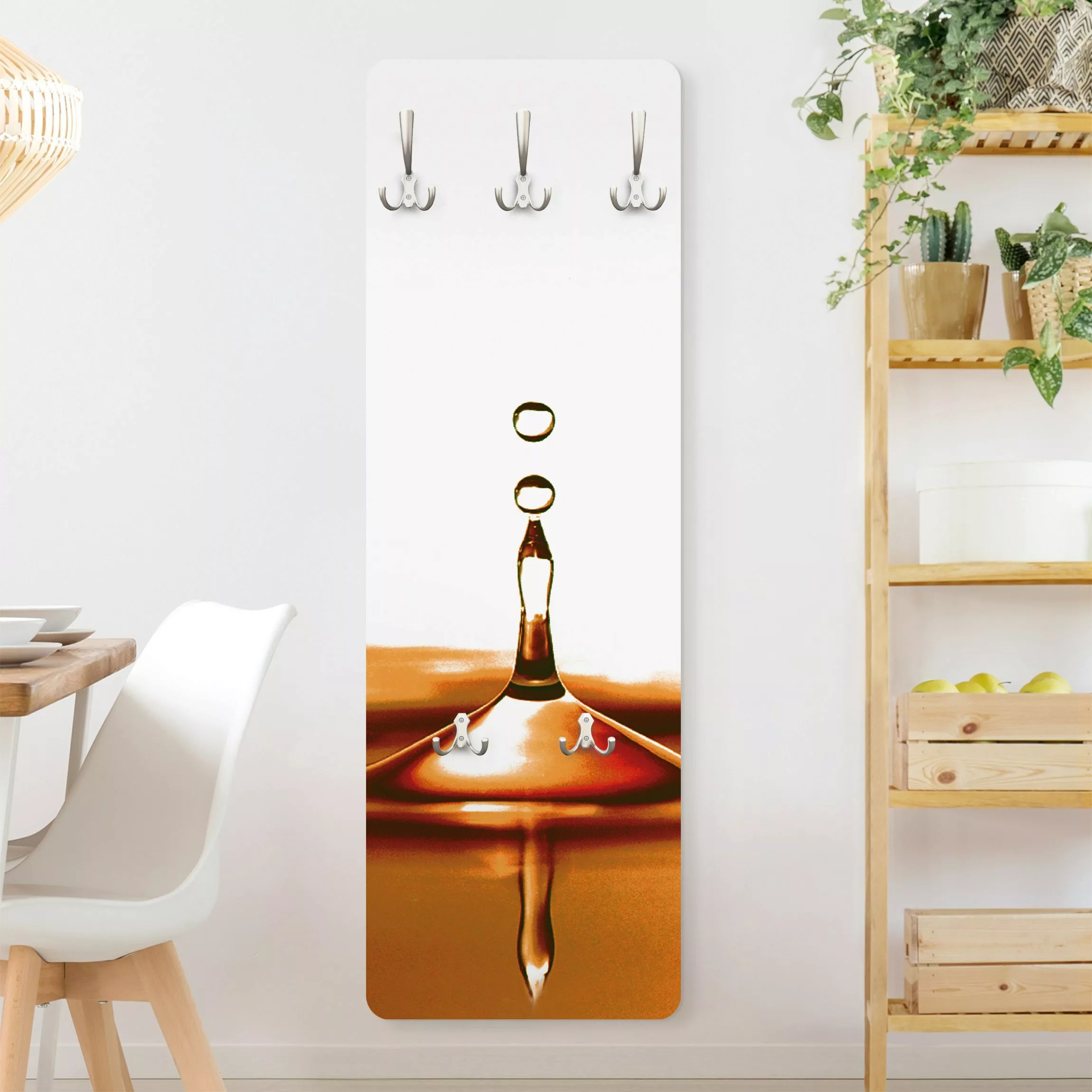 Wandgarderobe Holzpaneel Küche Gold Drop günstig online kaufen