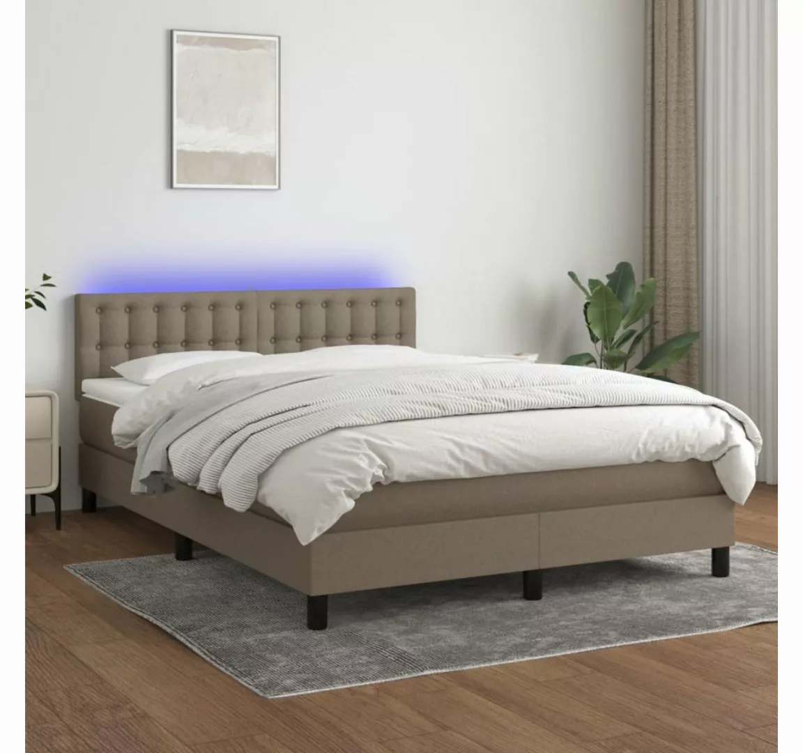 vidaXL Boxspringbett Bett Boxspringbett komplett mit Matratze & LED Stoff ( günstig online kaufen