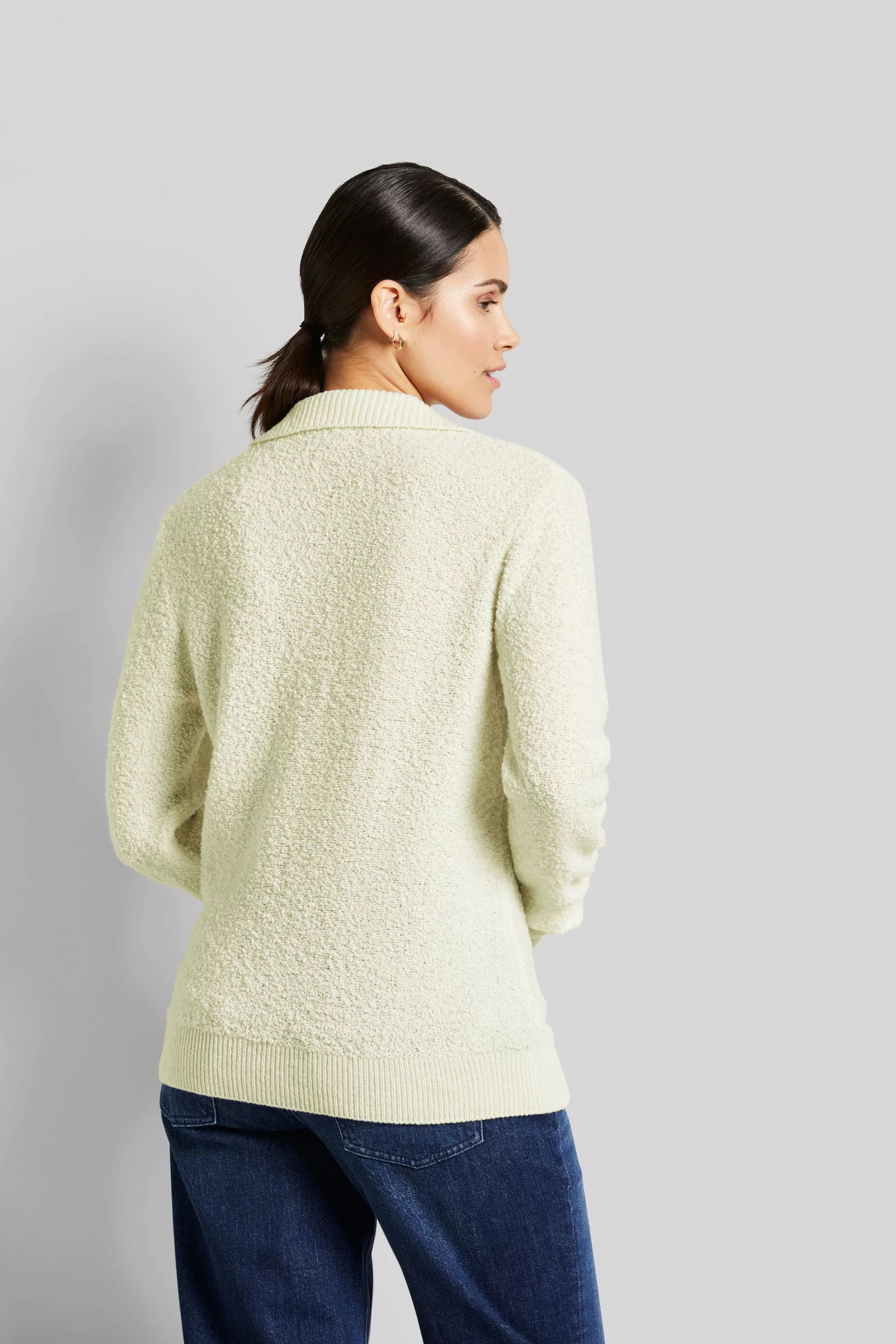 bugatti V-Ausschnitt-Pullover, mit Kragen günstig online kaufen