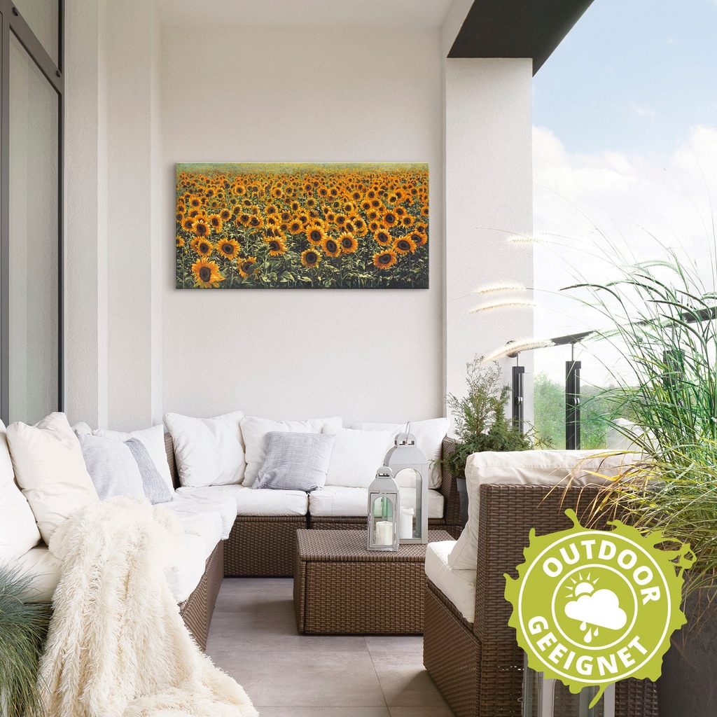 Artland Wandbild "Sonnenblumenfeld", Blumenwiese, (1 St.), als Alubild, Out günstig online kaufen