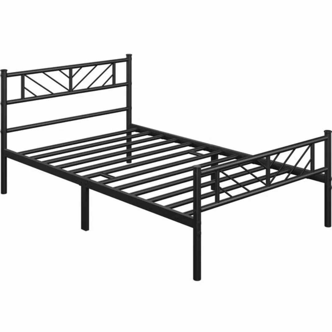 Yaheetech Metallbett, Minimalistischer Bettrahmen mit Kopfteil Gästebett mi günstig online kaufen