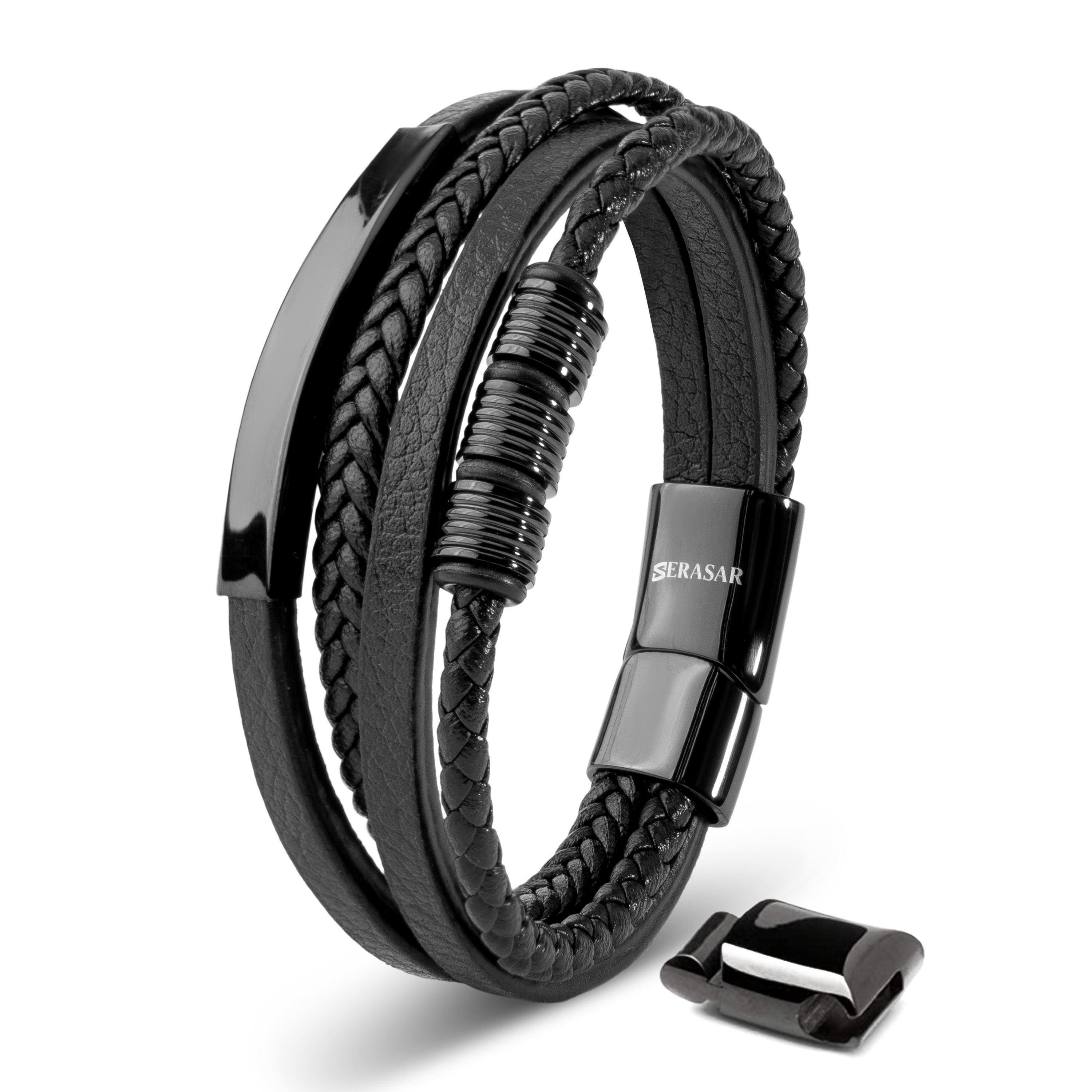 SERASAR Lederarmband Leder Herrenarmband "Brave" (Klassisch, günstig online kaufen