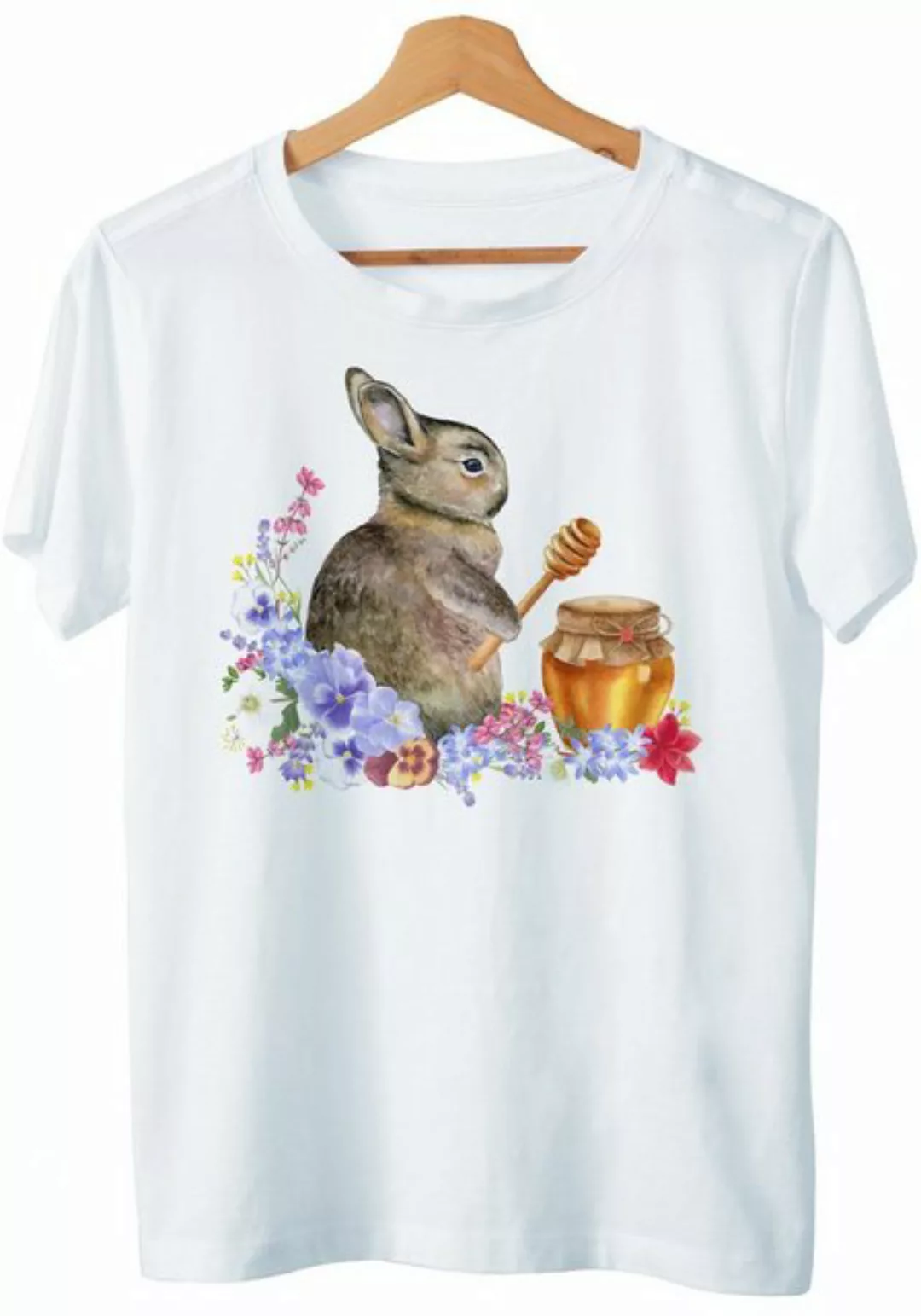 Art & Detail Shirt T-Shirt Oster Hase mit Honig Osterhasen Design passend z günstig online kaufen
