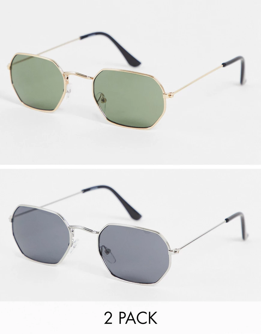 Madein. – 2er-Pack Sonnenbrillen mit Metallrahmen-Mehrfarbig günstig online kaufen