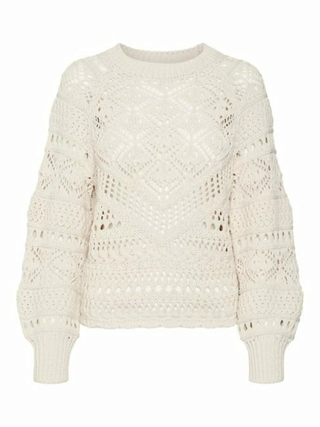 Vero Moda Strickpullover Fina (1-tlg) Lochmuster günstig online kaufen