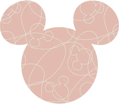 Komar Wandtattoo "Mickey Head Knotted - Größe 125 x 125 cm", (1 St.), rund günstig online kaufen