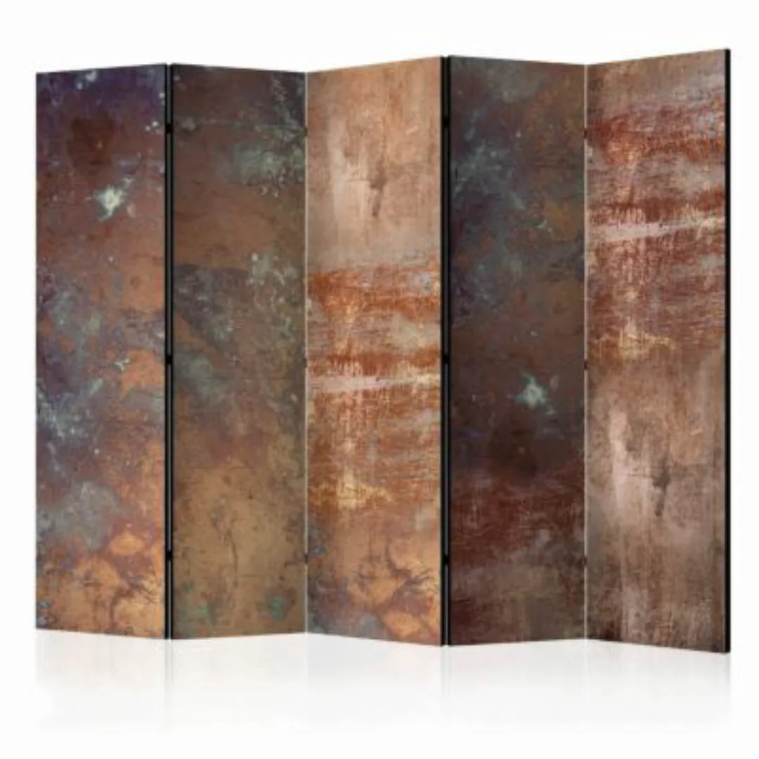 artgeist Paravent Rusty Plate II [Room Dividers] grau/braun Gr. 225 x 172 günstig online kaufen