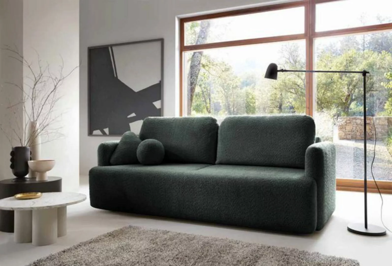 Luxusbetten24 Schlafsofa Designer Sofa Celiné Bouclé, mit Schlaffunktion un günstig online kaufen