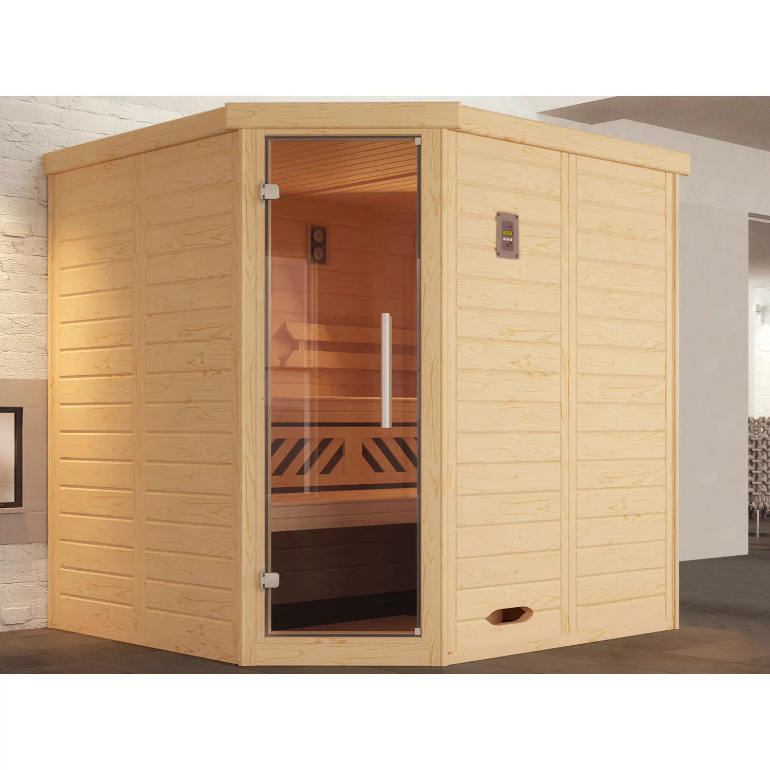 weka Sauna »Kemi«, (Set), 7,5 kW-Ofen mit digitaler Steuerung günstig online kaufen