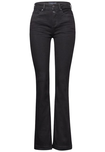 STREET ONE Bequeme Jeans STREET ONE / Da.Jeans / Style QR Bootcut,hw,black günstig online kaufen