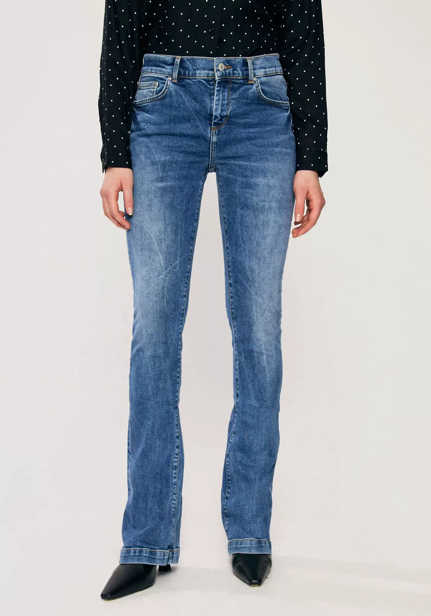 LTB Damen Jeans FALLON Flared Fit - Blau - Morna Undamaged Wash günstig online kaufen