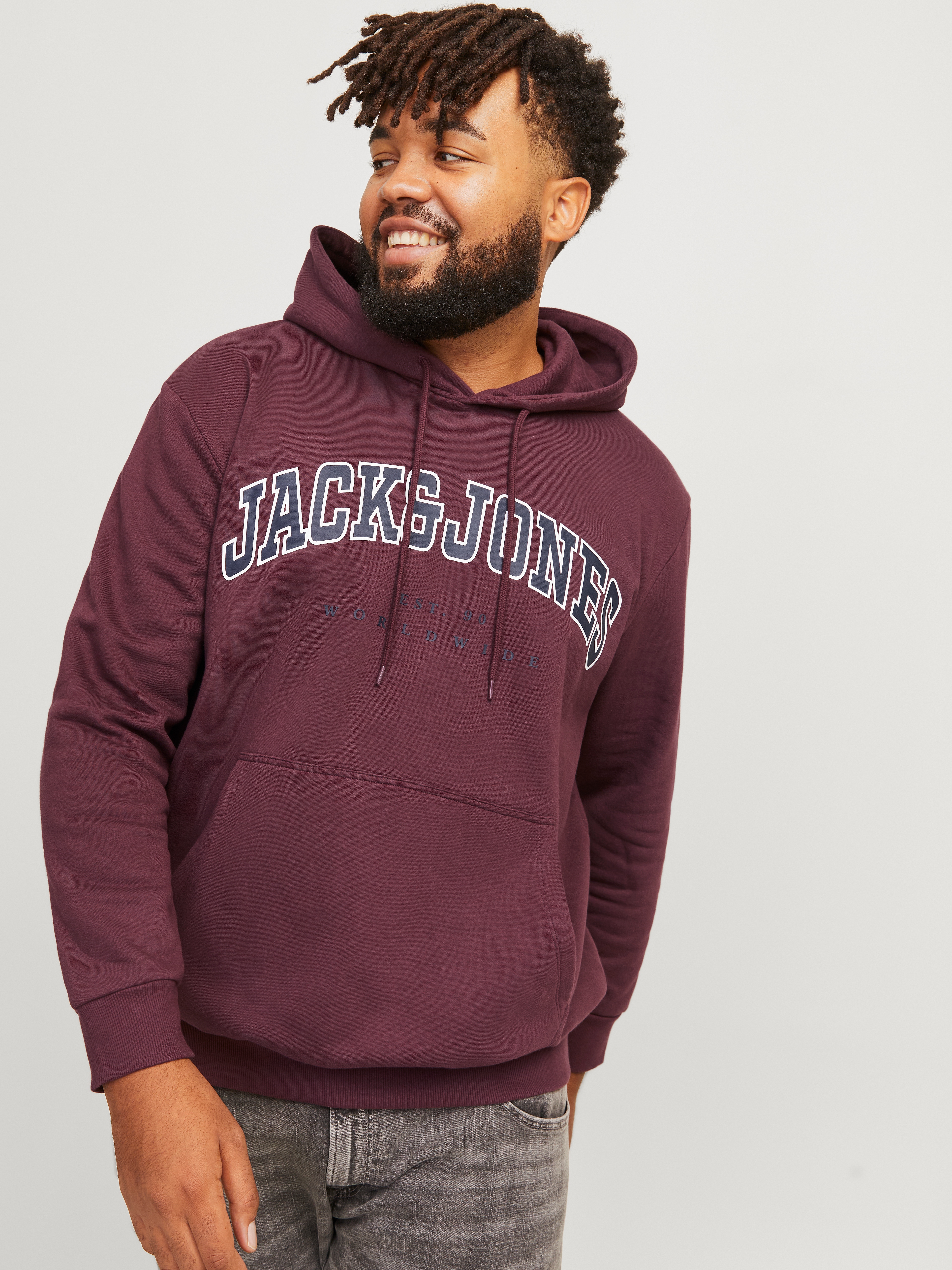 Jack & Jones PlusSize Hoodie JJECALEB VARSITY SWEAT HOOD NOOS PLS günstig online kaufen