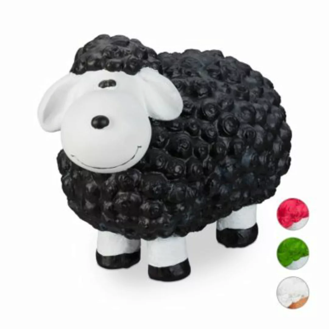 relaxdays Gartenfigur Schaf schwarz günstig online kaufen