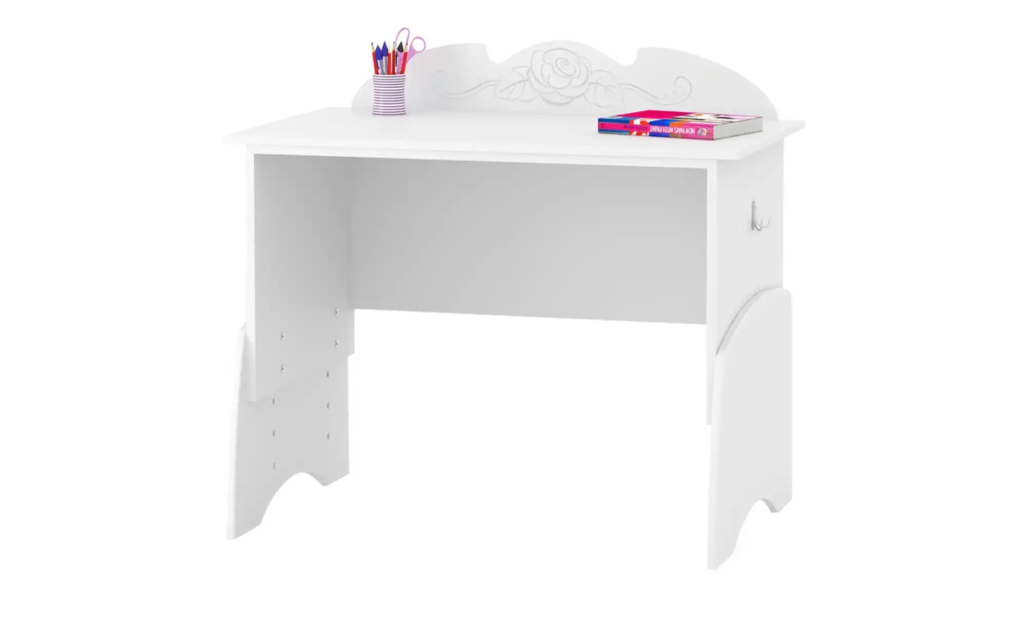 Schreibtisch  Bianco Fiori ¦ weiß ¦ Maße (cm): B: 100 H: 76,6 Kindermöbel > günstig online kaufen