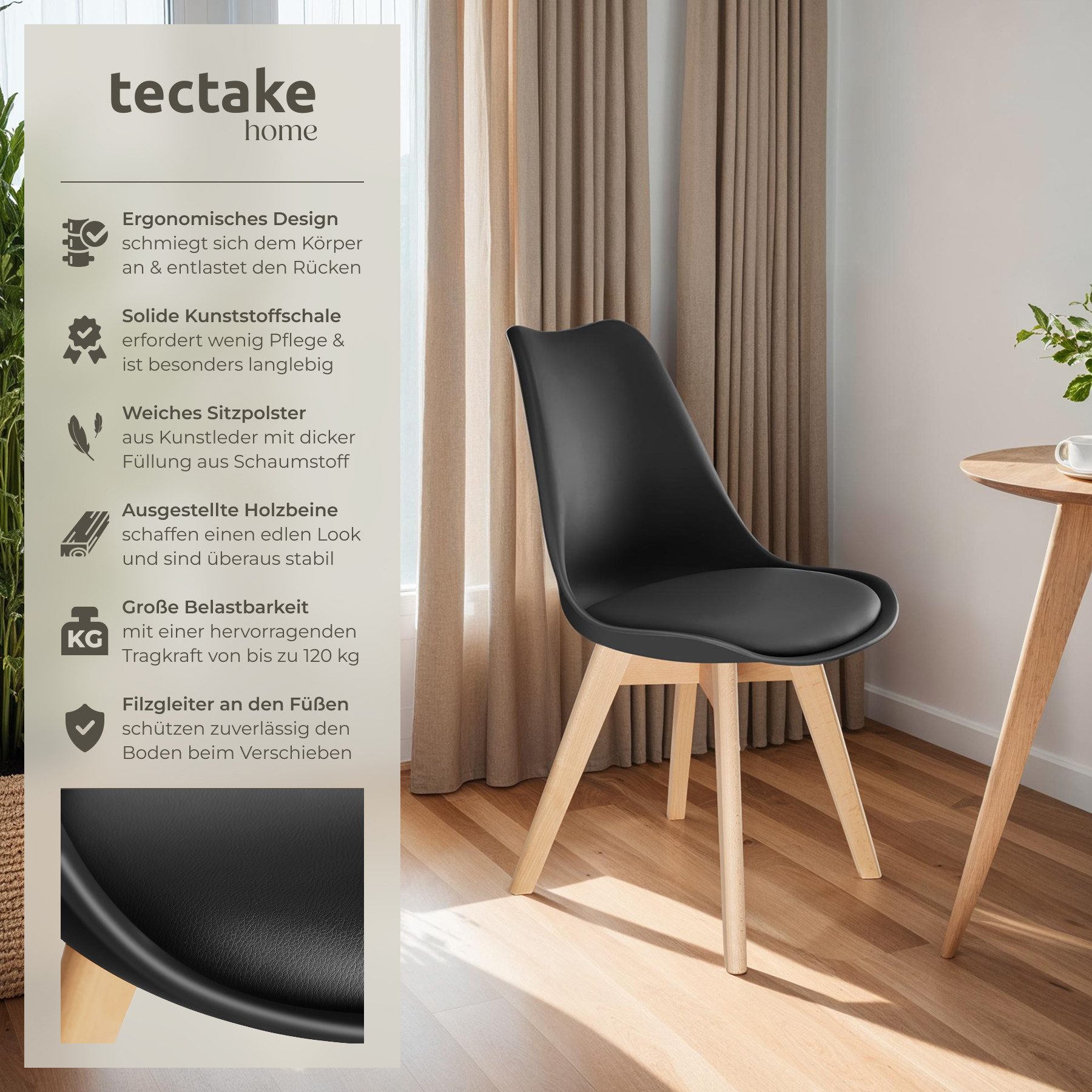 tectake Esszimmerstuhl Set Esszimmerstuhl (Set, 8 günstig online kaufen