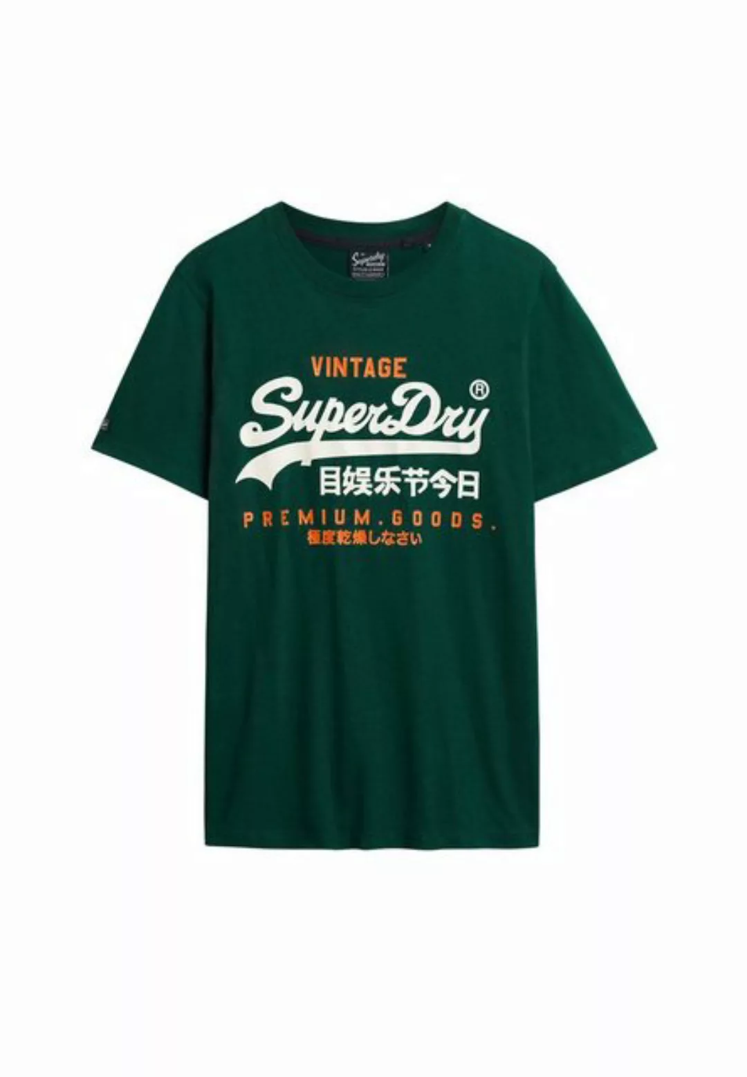 Superdry T-Shirt Superdry Herren T-Shirt CLASSIC VL HERITAGE TEE Pine Green günstig online kaufen