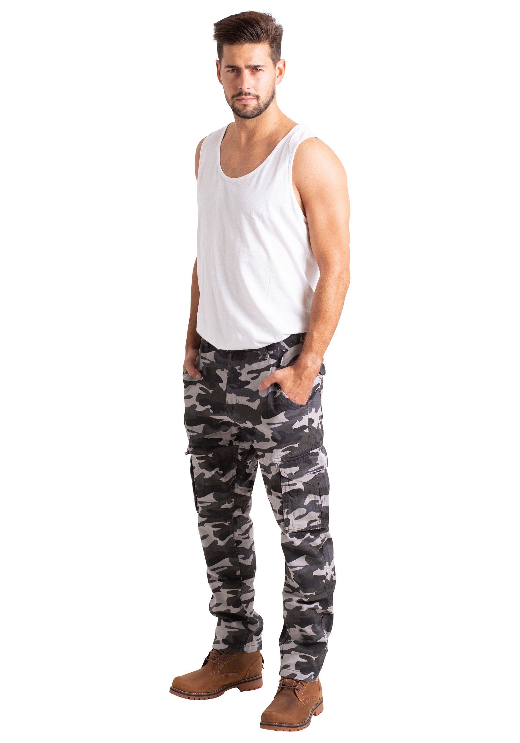 BlauerHafen Cargohose Mens Army Cargo Camouflage günstig online kaufen