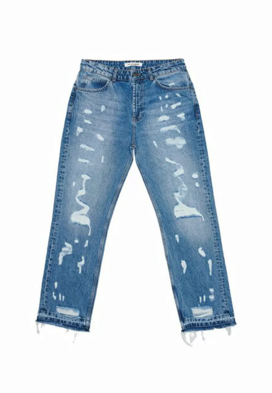 2Y Studios Bequeme Jeans 2Y Studios 2Y Firio Destroyed Straight Jeans günstig online kaufen