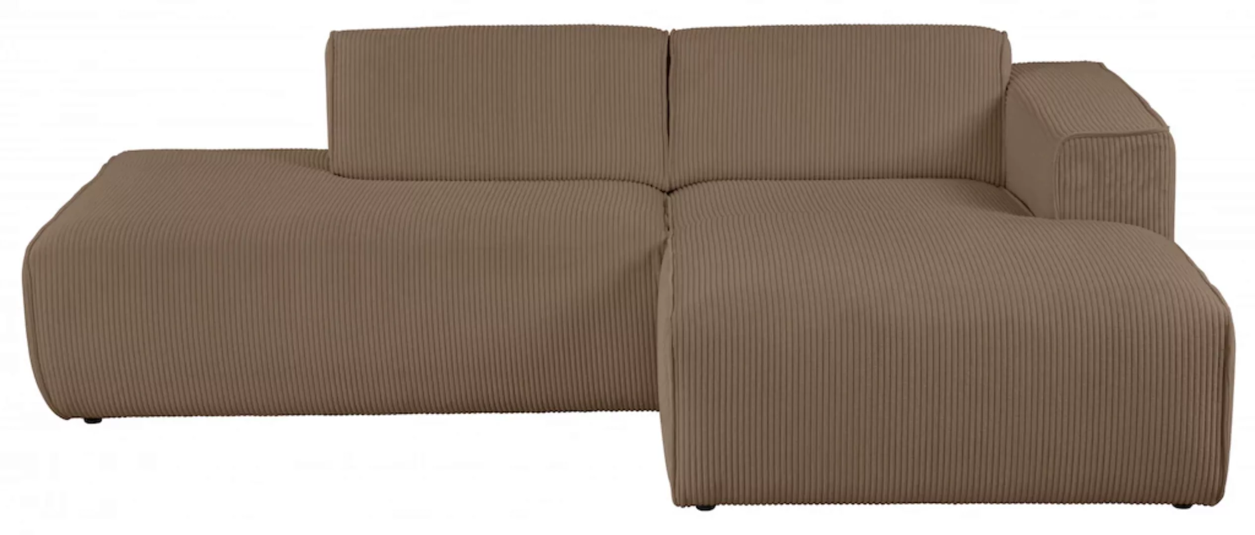 andas Ecksofa "Noord", mit Kedernaht, Breite 227 cm, Cord, Struktur günstig online kaufen