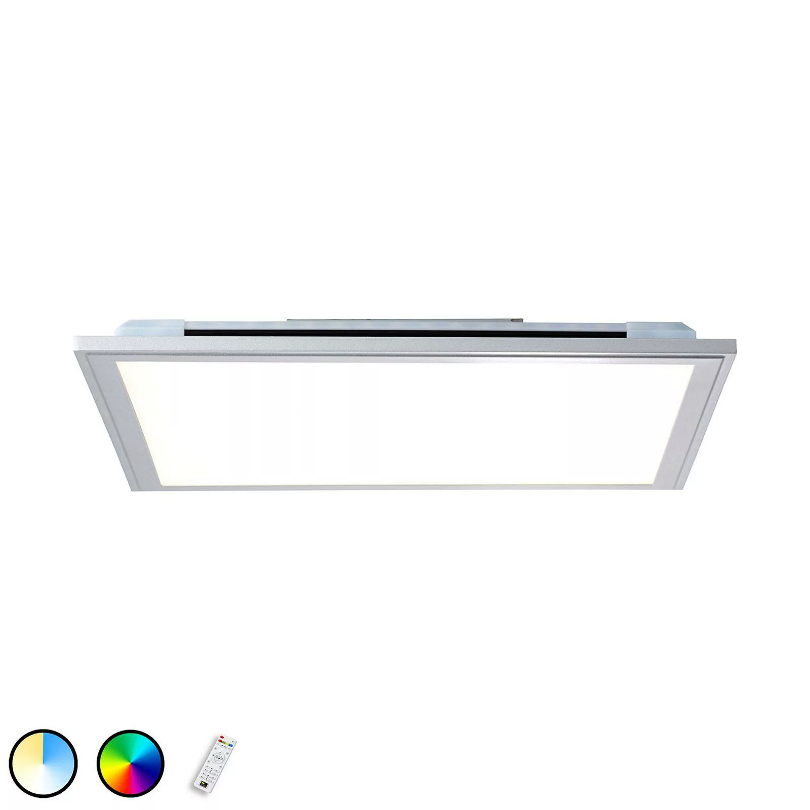 LED Panel Alissa in Silber und Weiß 32W 3200lm 395x395mm günstig online kaufen