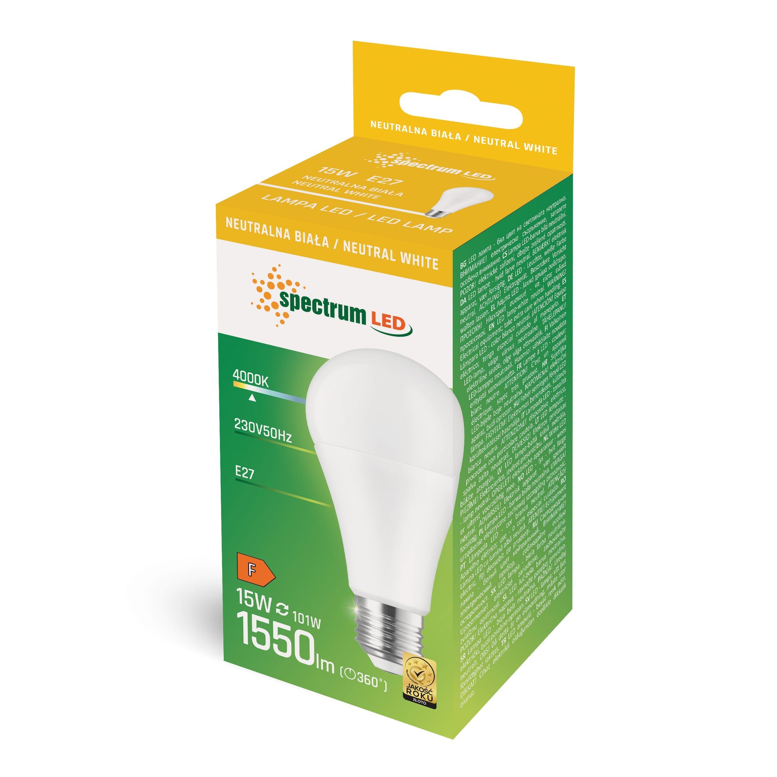 Spectrum LED-Leuchtmittel LED E27 A60 15W günstig online kaufen