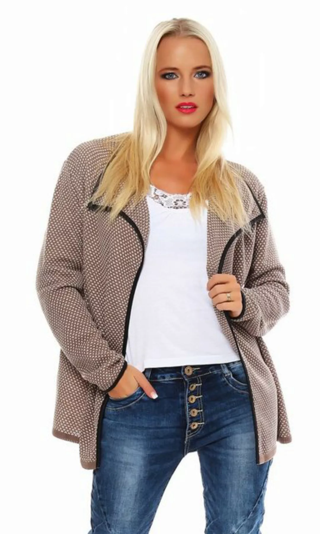 Mississhop Cardigan Strickjacke Cardigan Jacke Sweatshirt M.53 günstig online kaufen