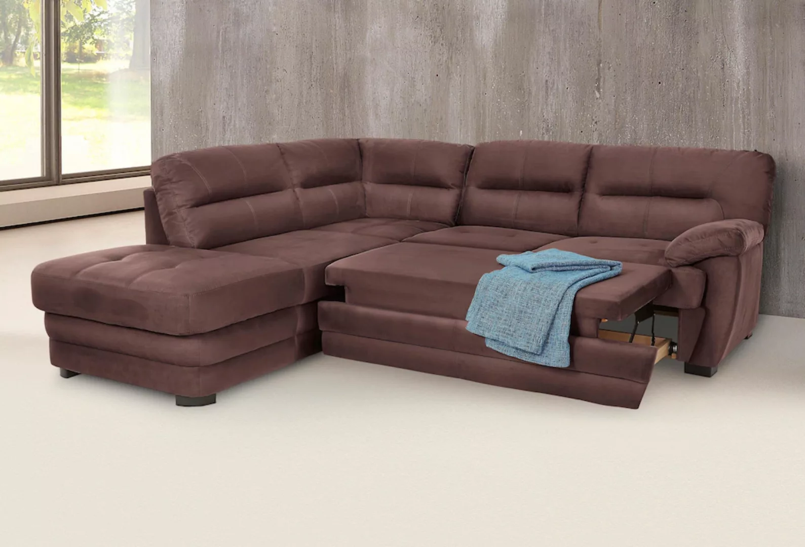 COTTA Ecksofa "Royale L-Form", wahlweise mit Bettfunktion günstig online kaufen