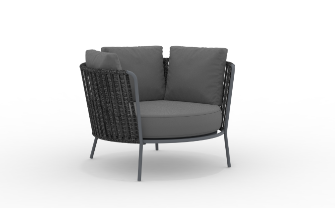 Daisy Rope Maxi Lounge-Sessel dunkelgrau, anthrazit günstig online kaufen