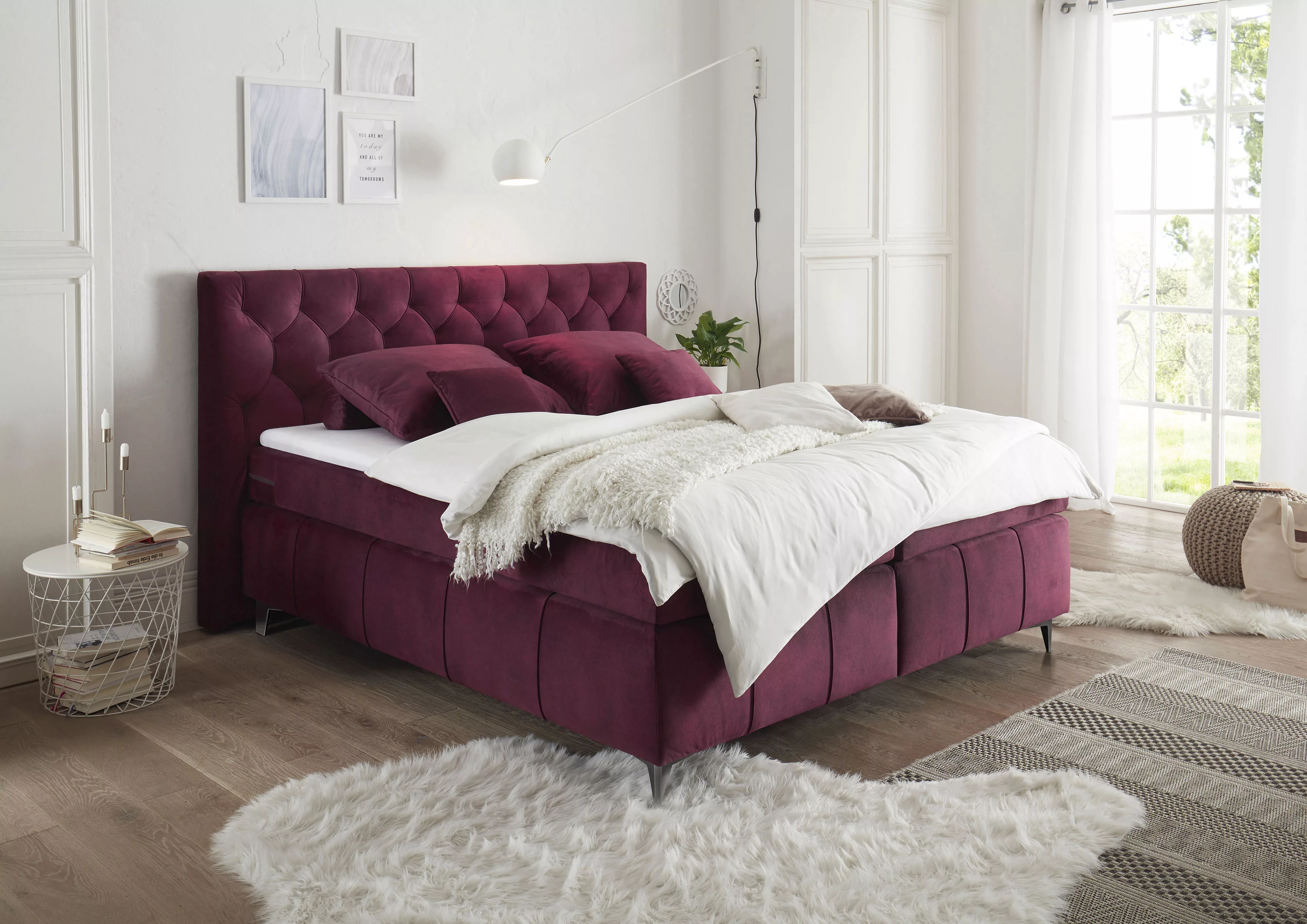 ED EXCITING DESIGN Boxspringbett "Pembroke", inkl. Topper günstig online kaufen