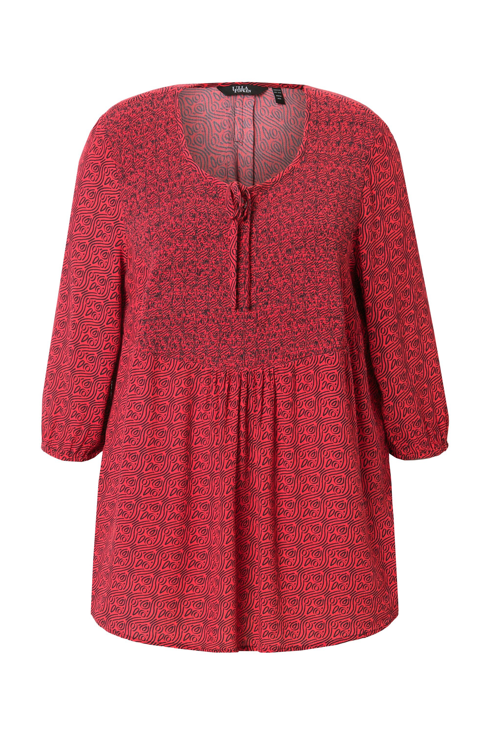 Ulla Popken Tunika Bluse A-Linie Smok-Einsatz günstig online kaufen